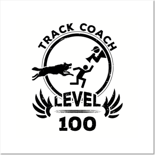 Level 100 Track Coach Athletics Trainer Gift Posters and Art